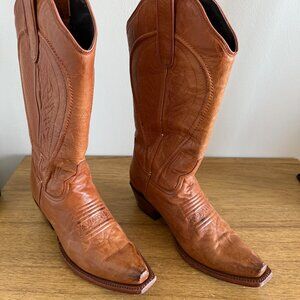 Denver Mountain Boots Women's Tan Leather Sniped Toe Boot